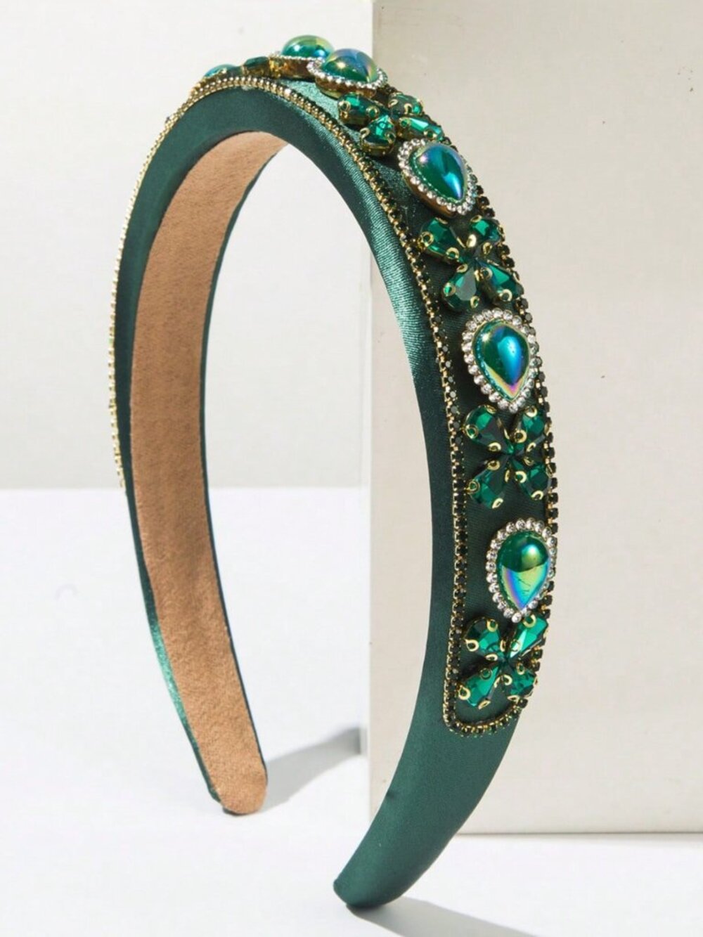 Gorgeous  green rhinestones Headband